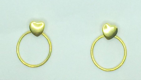 Pendientes Chapado Corazon