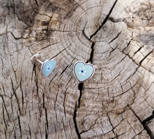 Pendientes Corazón Celeste