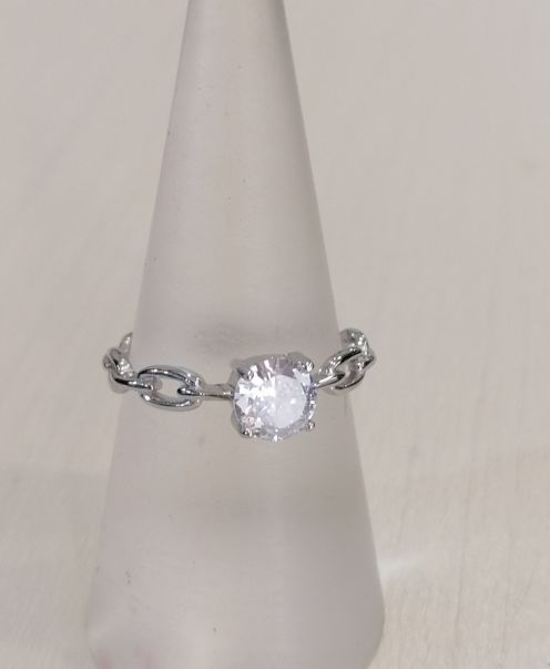 Anillo Cadena con Solitario