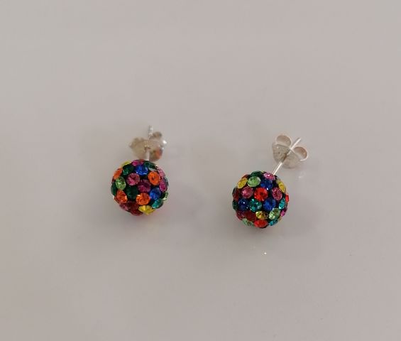 Pendientes de Bola Multicolor