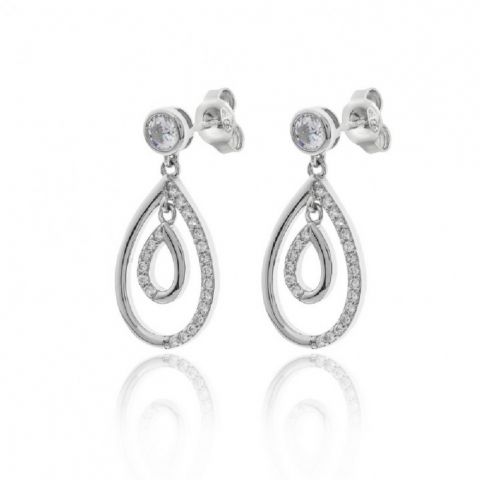 Pendientes Plata Gota
