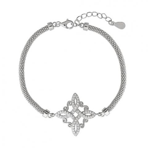Pulsera Nudo de Bruja de Circonitas