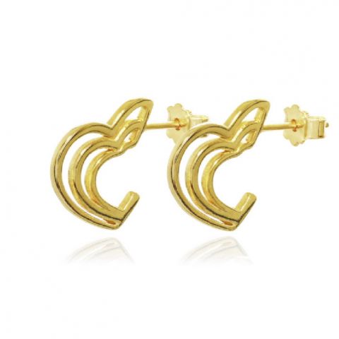 Pendientes Chapados Corazón