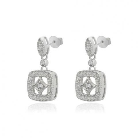 Pendientes Cuadrados CZ