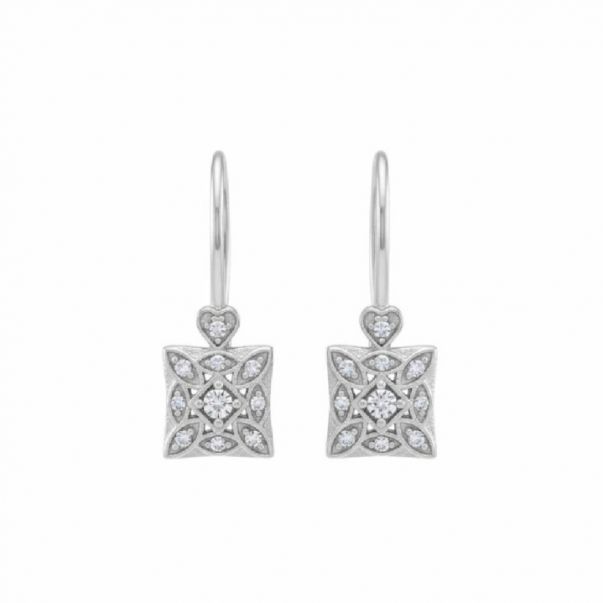 Pendientes Cuadrados con Circonitas
