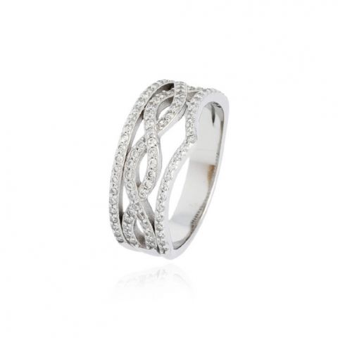 Anillo Infinito Ancho CZ