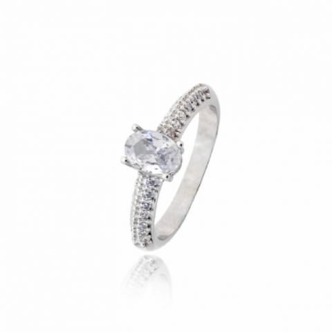 Anillo Solitario Cz
