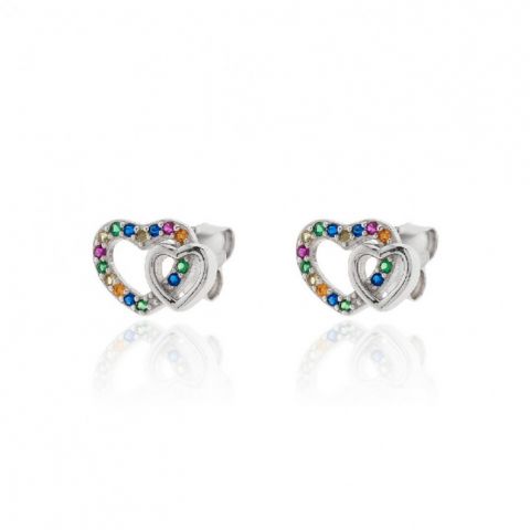 Pendientes Corazón Doble