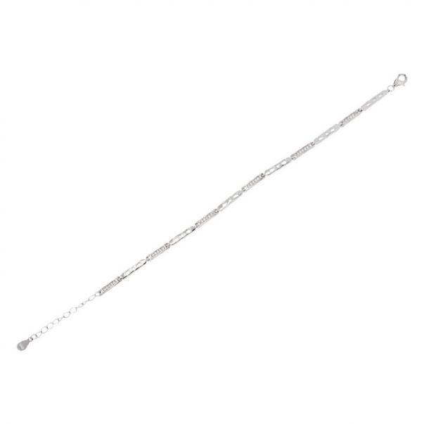 Pulsera Rodio Circonitas-Lisa