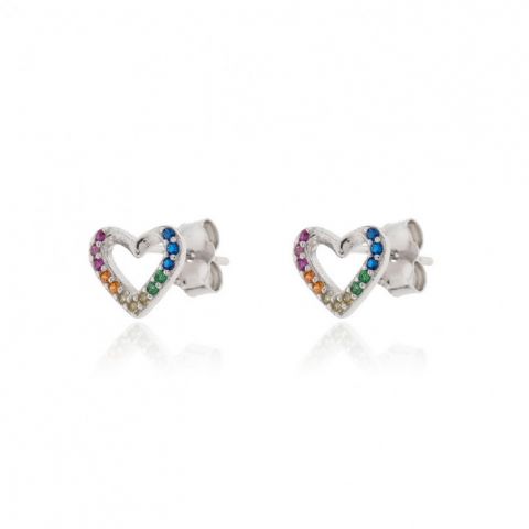Pendientes Corazón Color