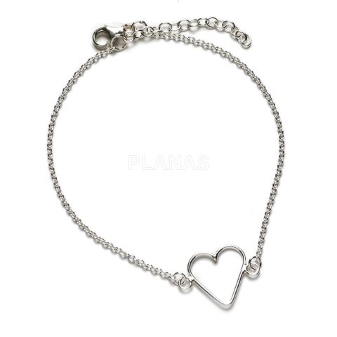 Pulsera plata Corazón