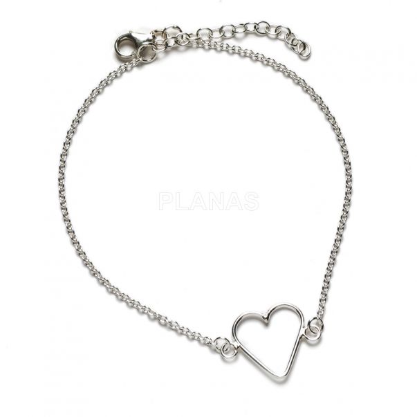 Pulsera plata Corazón