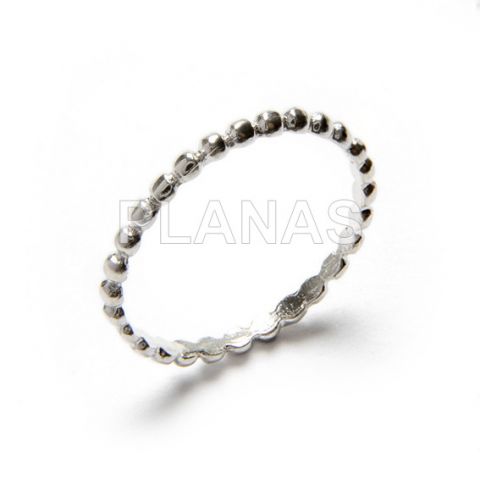 Anillo Plata Bolitas