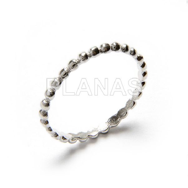 Anillo Plata Bolitas