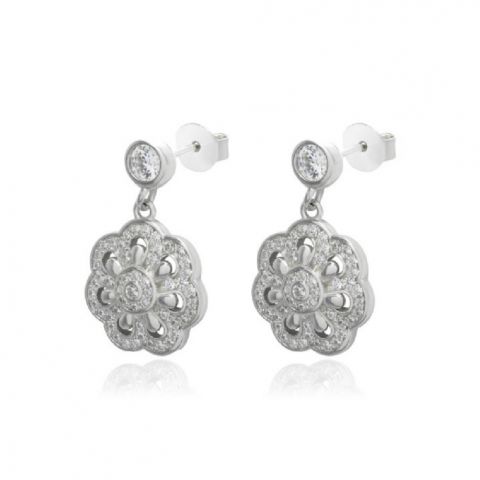 Pendientes Cz Flor