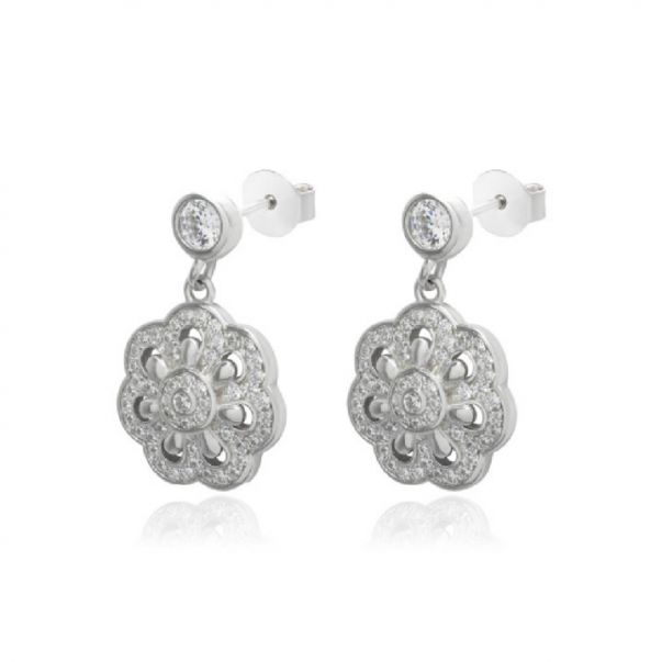 Pendientes Cz Flor